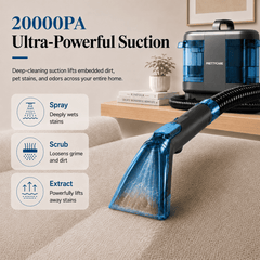 PrettyCare Portable Carpet Cleaner Machine, 20Kpa Carpet Shampooer for Deep Cleaning, Upholstery & Pet Stain Remover,BY32A