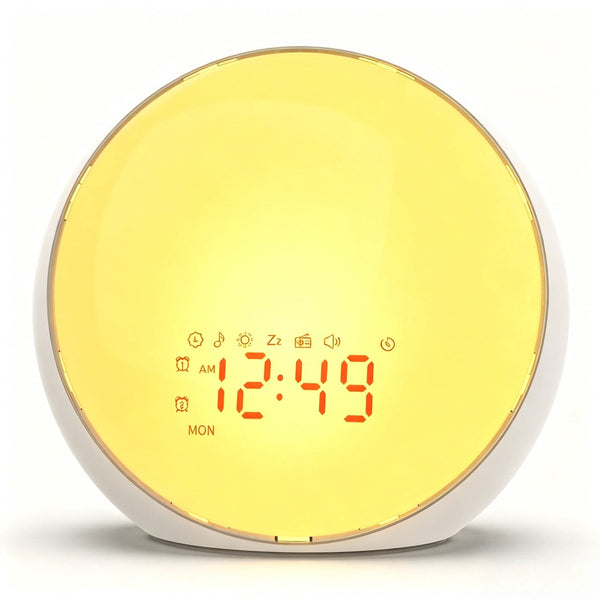 Sunrise Clock with White Noise Sound Machine for Bedroom Alarm Clock